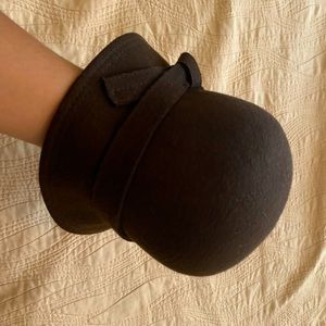 Vintage style brown wool super cute hat